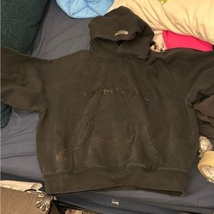 essentials black hoodie authentic